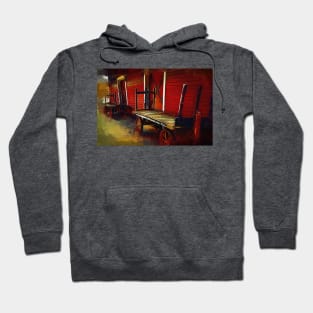 Old Train Station Carts Hoodie